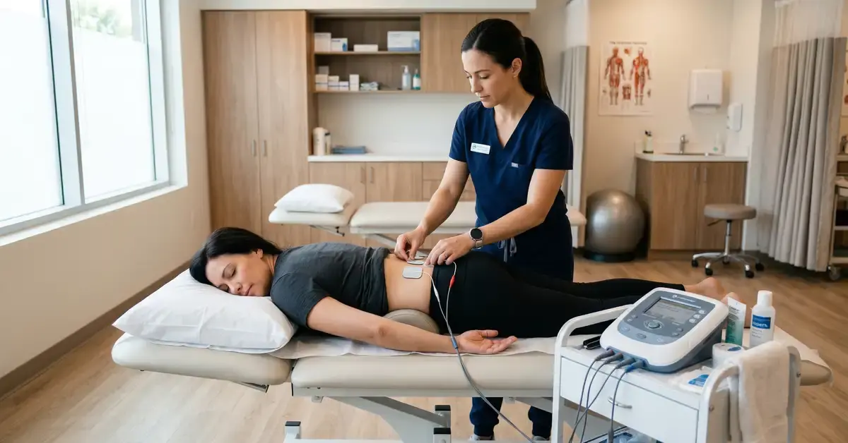 Fisioterapia con electroforesis
